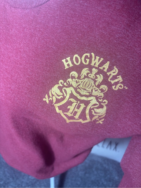 Wizarding World Of Harry Potter Tops - Hogwarts Maroon Crewneck Sweatshirt with Gold Crest-Harry Potter